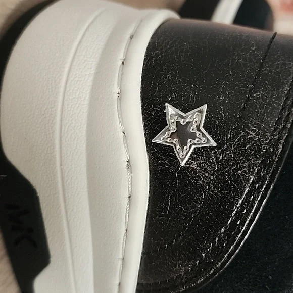 Michael Kors Black Lexi Embellished Mixed-Media Sneaker Women's 8.5 NIB - Picture 11 of 16